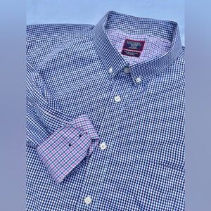 UNTUCKit Men's 3XL Forestville 40121 Purple Blue Plaid Long Sleeve Shirt SH13